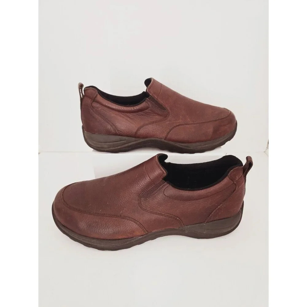 LL Bean Brown Leather Slip On Causal Mens Shoes Size 11.5